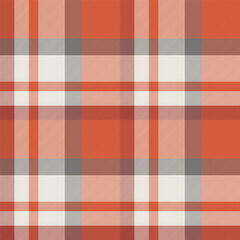 Nostalgic background fabric vector, overlayed pattern tartan texture. Korean plaid seamless textile check in red and white colors.