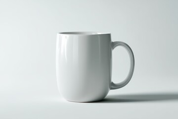 Obraz premium White Ceramic Coffee Mug Mockup on White Background