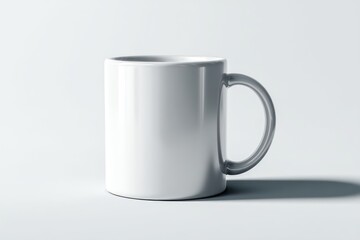 Obraz premium White Ceramic Coffee Mug Mockup on White Background