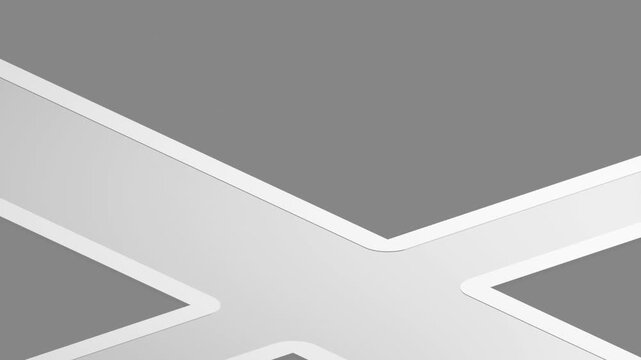 十字路のある道路を俯瞰で捉えたCG背景