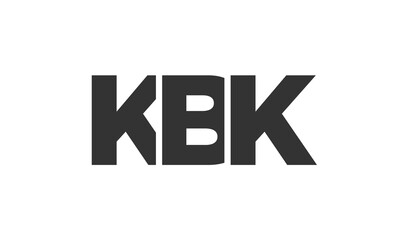 KBK logo design template with strong and modern bold text. Initial based vector logotype featuring simple and minimal typography. Trendy company identity.