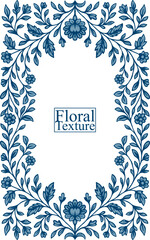 Elegant Floral Frame with Botanical Embellishments, floral tiles vector, Card cover vector, Carpet, Mosaic, tiles decoration, Greeting card, weeding invitation cover, gift box level, page border.