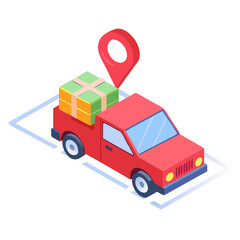 toy truck isolated on white background