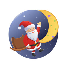 santa claus with christmas tree