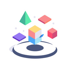 business graph on white background