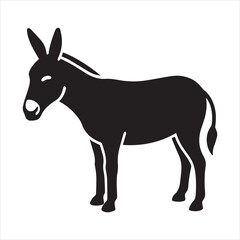 donkey isolated on white background