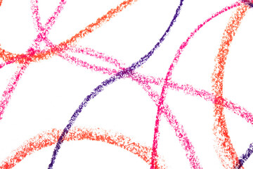 Swirly colour crayon pastel child like lines creative abstract background