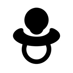 Vector art of simple baby pacifier on