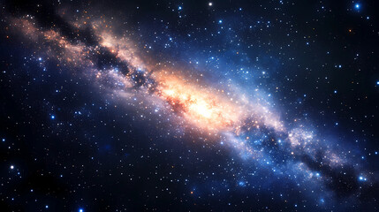 The cosmos filled with countless stars