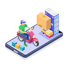 delivery man on a white background