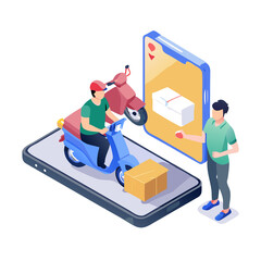 delivery man with boxes