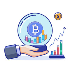 hand holding business graph with money
