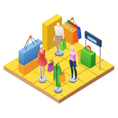 3d business people on graph