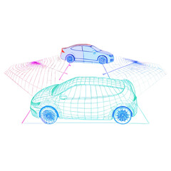 car sketch vector illustration