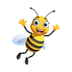 bee on white background