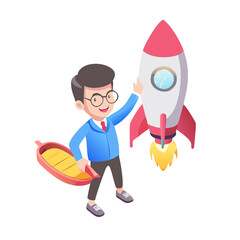 super hero businessman