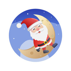 santa claus with christmas tree