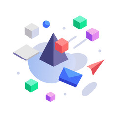 abstract colorful geometric shapes