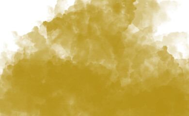 Watercolor yellow cloud isolated on transparent background abstract watercolor background hand painted illustration ink texture