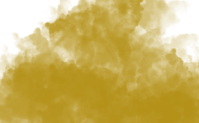 Watercolor yellow cloud isolated on transparent background abstract watercolor background hand painted illustration ink texture