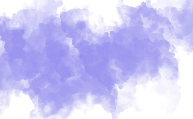 Watercolor purple splash isolated on transparent background, a delicate wash of color for artistic and dreamy designs and backgrounds