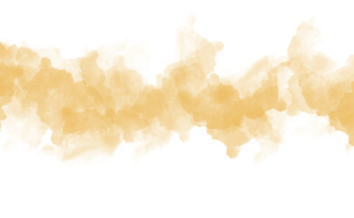 Watercolor golden splash isolated on transparent background for banner, poster, card, flyer, invitation, placard, brochure, wallpaper