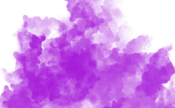 A delicate purple watercolor cloud isolated on transparent background, creating a dreamy and ethereal atmosphere with its soft texture - Powered by Adobe