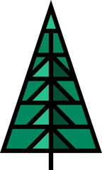 Geometric Pine Tree Illustration