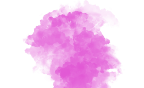 Watercolor pink cloud isolated on transparent background for creative design, card, invitation, banner, template and background