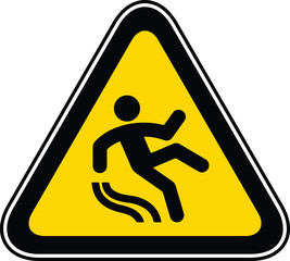Vector art of caution wet floor sign