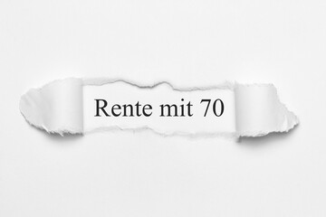 Fototapeta premium Rente mit 70 