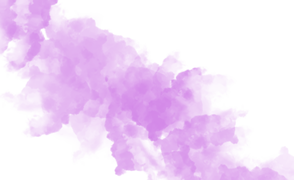 Watercolor splash of light purple color isolated on transparent background for abstract background and design element use