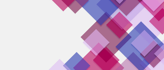 Bright abstract background with layered colorful rectangles and transparent shapes ideal for digital art posters banners