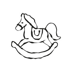 Doodle coquette line art illustrations of Christmas holiday elements. Hand drawn Christmas tree, decorations, gifts. Winter vector illustrations