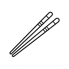 A chopstick illustration vector style coloring page