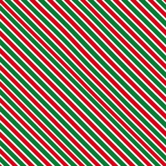 Red, Green and White diagonal striped Christmas pattern