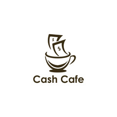 Cash Cafe Logo Minimalist
