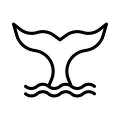 Single Blue whale tale icon vector. Blue whale symbol. Linear style sign for mobile concept and web design. Blue whale symbol illustration. Pixel vector graphics - Vector. © Yusuf Al-jilani