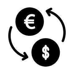 Single Foreign Exchange Icon - Representing the Global Trading of Currencies and International Finance