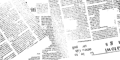 Rough vector background abstract grunge texture old vintage newspaper. Vector white and black newspaper paper grunge pattern old aged texture.	