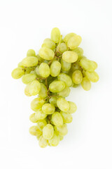 A bunch of green grapes, close-up.