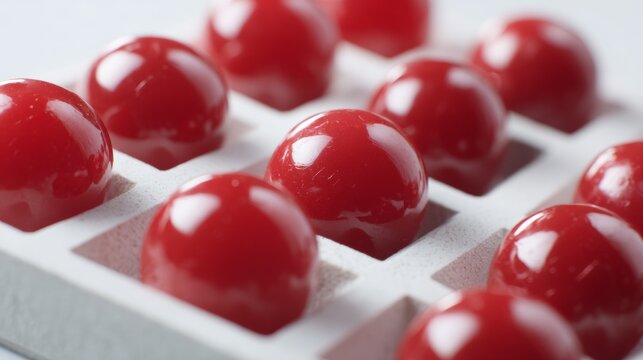 Red candies styled artistic minimal modern composition design arrangement sweet inspiration colorful display