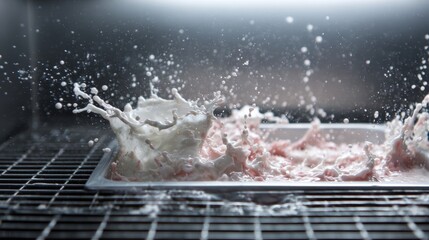 Water splash styled artistic minimal modern composition design arrangement dynamic inspiration refreshing display