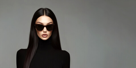  female model wearing sunglasses