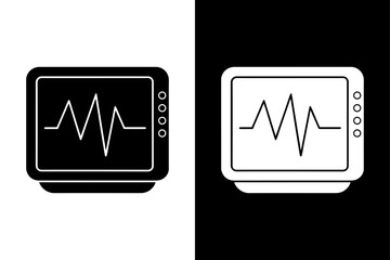 ECG Heartbeat Icon — Pulse Rate Symbol in Minimal Design.