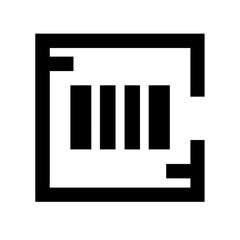 Vector art of barcode scanner icon