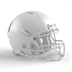Fototapeta premium Clean white football helmet on a white background