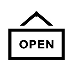 Vector art of open sign icon