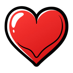 vector illustration of a red heart