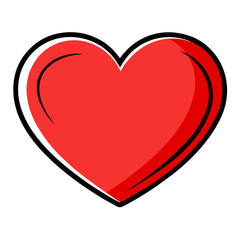 red heart with a heart
